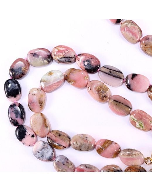 Mineralgems•Studio Pink Striped Opal Necklace