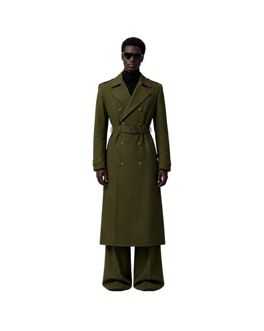 OSCARMORRIS Green Ligne Coat for men