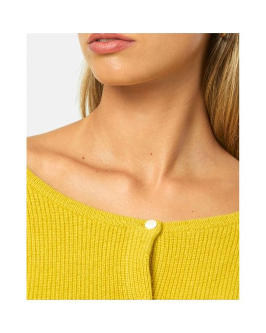 Helen Mcalinden Yellow Greta Ochre Cashmere Cardigan