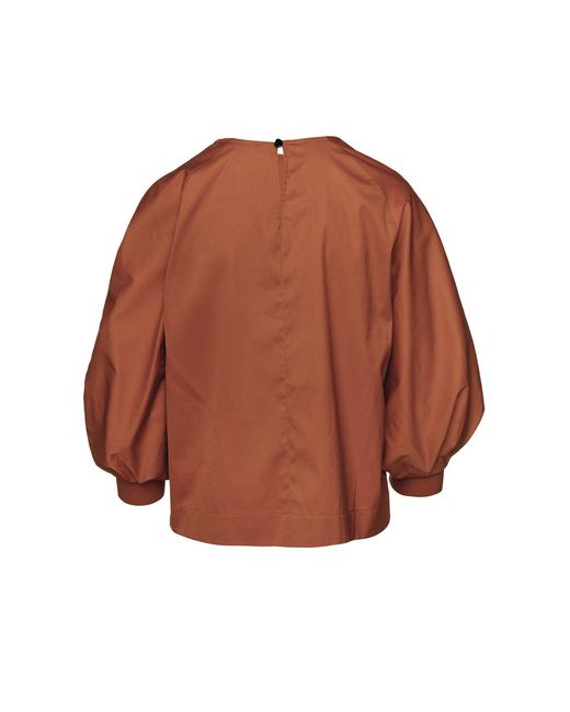 Conquista Brown Chocolate Top With Bishop Sleeves