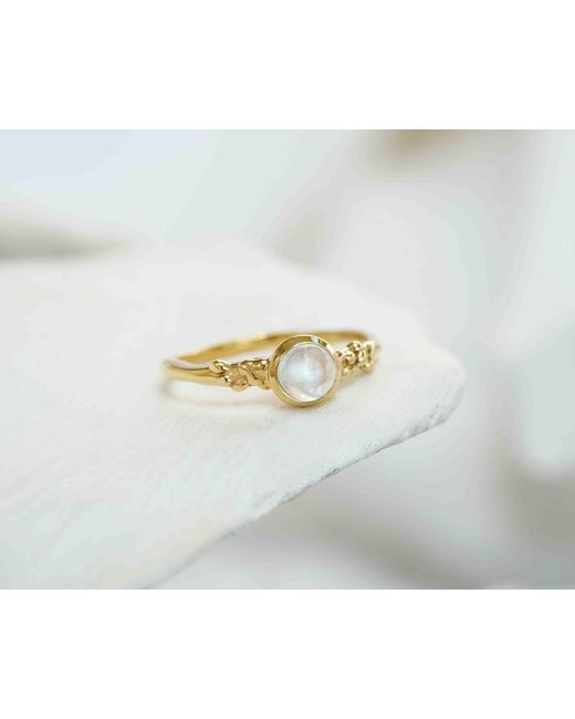 Isla Silver Metallic Moonstone Vermeil Ring