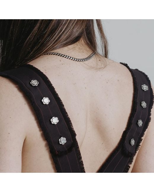 Salteye Studio Black Hand-Frayed Harness for men