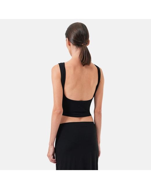 OW Collection Black Eris Crop Top