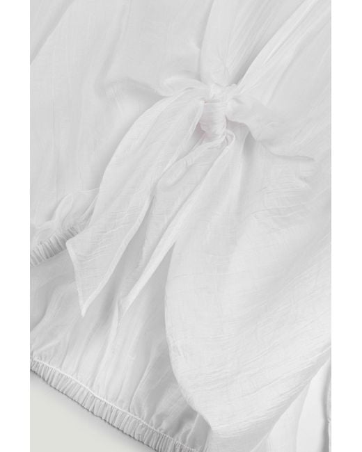 Nocturne White Neutrals Tie-Detail Shirt