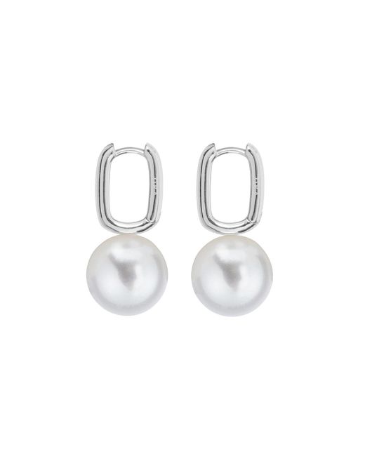 Ora Pearls White Aetis X Large Pearl Hoop Earrings