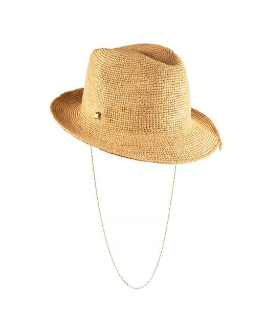 Shaded the Label White Neutrals Hallane Straw Trilby Hat With Sterling Jewellery