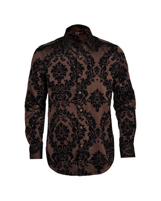 DAVID WEJ Black Kensington Floral Shirt – for men