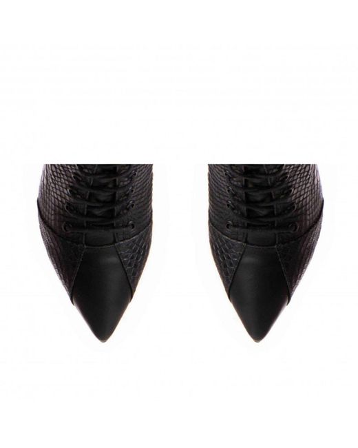 The 5Th Element Black Daria Mid-Ankle Slim Boots