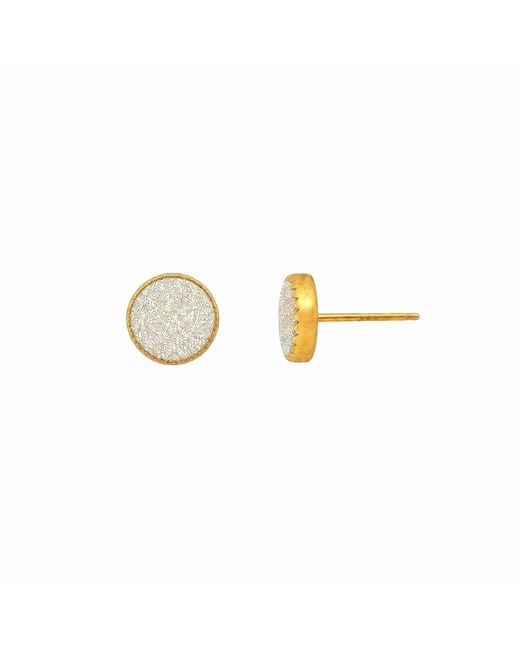 Heather Hawkins Jewelry Metallic Drusy Quartz Serrated Studs