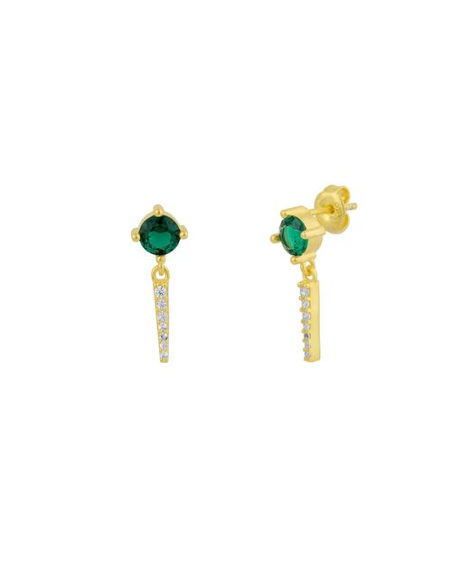 Spero London Yellow Sterling Gemstone Spike Charm Sodalite Earrings