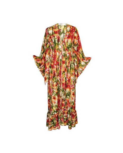 Jennafer Grace Metallic Janys Scarf Sleeve Kimono