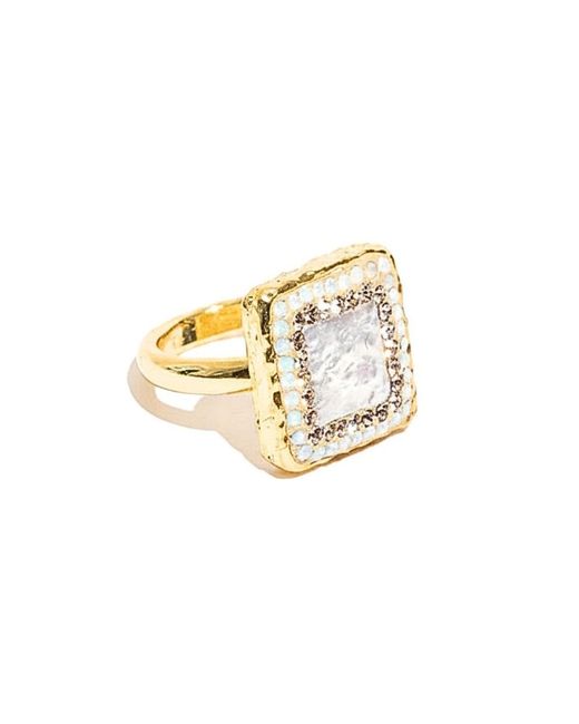 Ornare the Label Metallic Stella Ring – Pearl