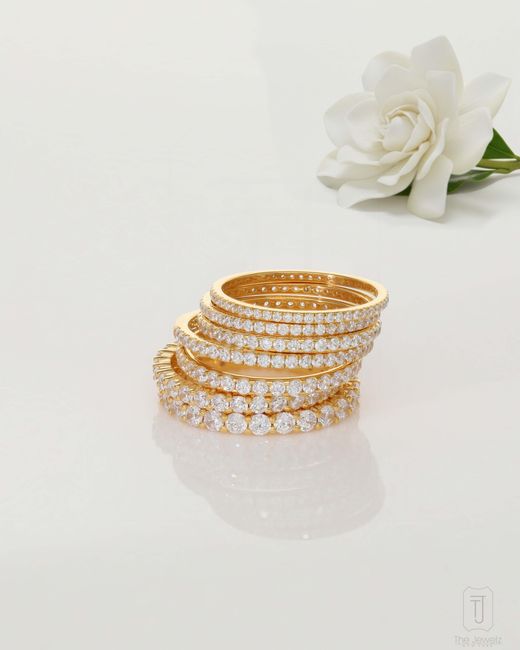 The Jewelz White Stellar Line Petite Eternity Ring