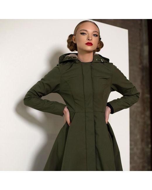 RainSisters Green Khaki Waterproof Coat For Moss