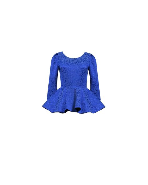 MATSOUR'I Blue Transformer Dress Blouse Jacqueline