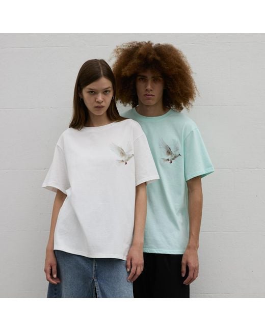 Sour Figs White Flying Dove Print T-Shirt