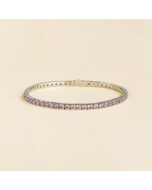 Juvetti Metallic Ciclo Tennis Bracelet Set With Sapphire