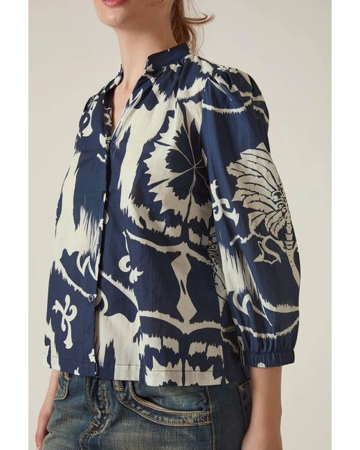 James Lakeland Blue Ornamental Print Shirt