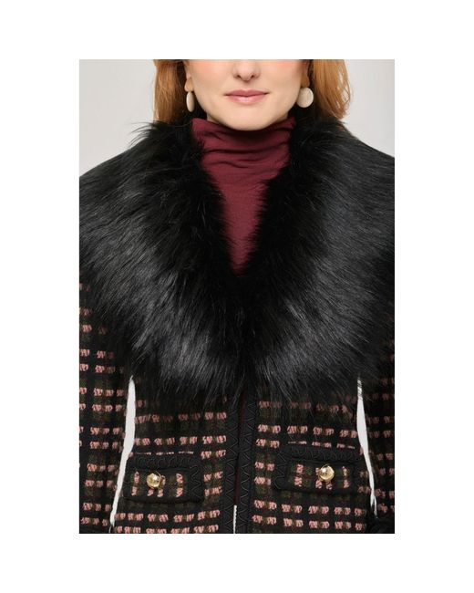 The Extreme Collection Black Short Faux Fur Jacket Angele