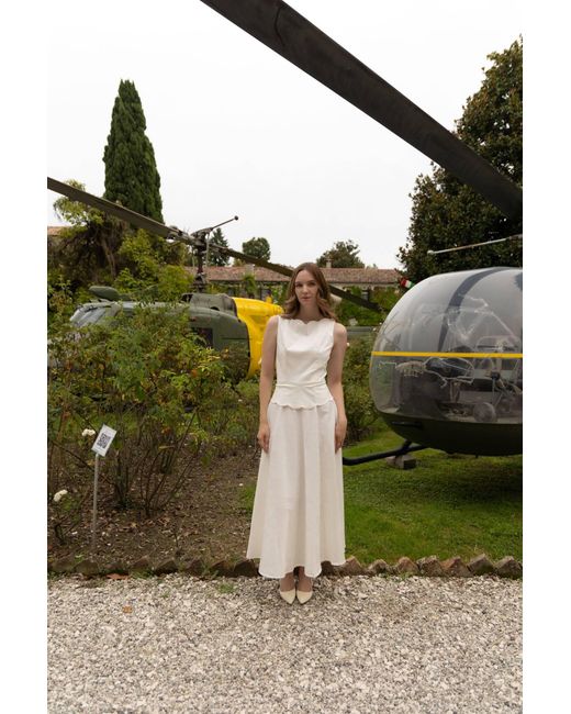 Sofia Tsereteli White Echoed Elegance Gown