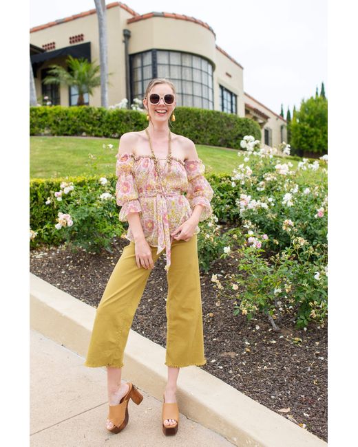 Jennafer Grace Natural Raquel Off The Shoulder Top