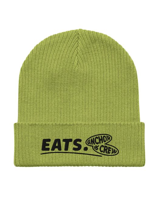Anchor and Crew Green Leaf Eats Gen. Organic Cotton Embroidered Beanie