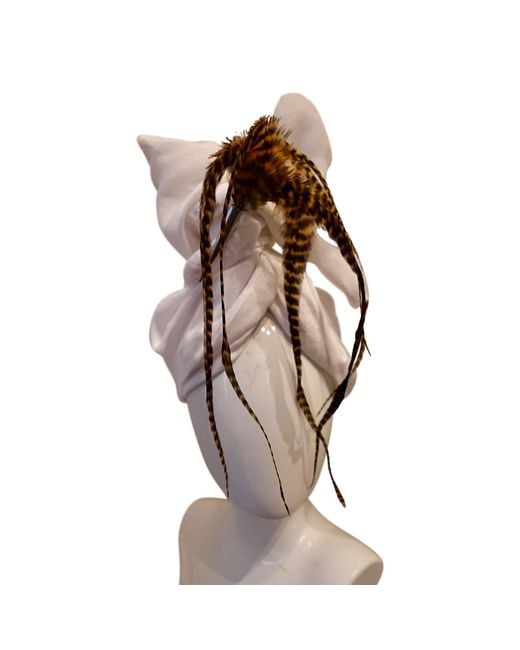 Romer Millinery Brown Neutrals Feather Clip For Hair, Hats, Turbans, & Lapel & Rust