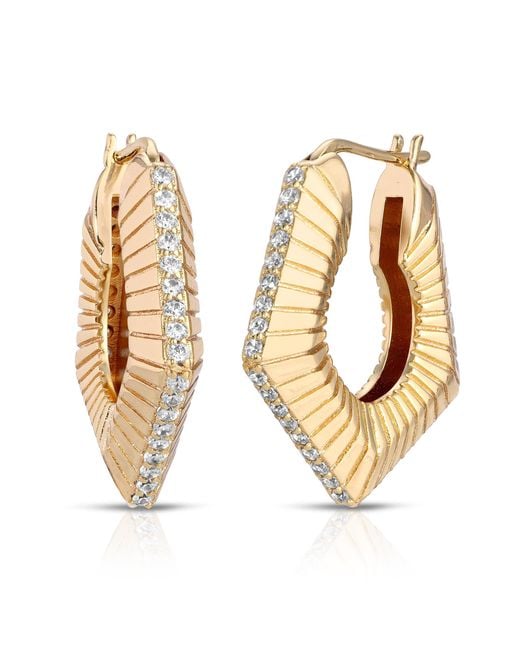 Leeada Jewelry Metallic Phoebe Hoops