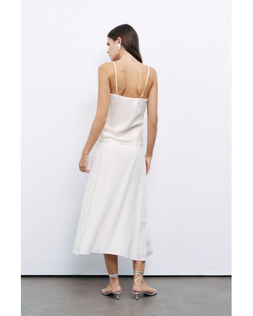 Nocturne White Blouse With Rope Straps