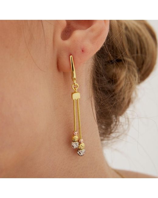Spero London Metallic Dorissa Sterling Drop Earring Multicolour Beads