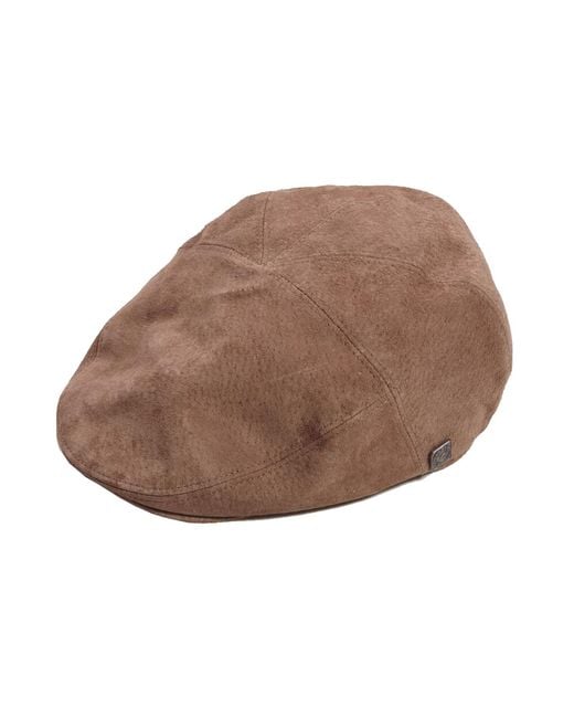Dasmarca Hats Brown Neutrals Alex Truffle Leather Cap For for men