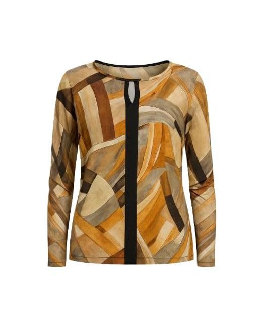 Conquista Metallic Print Panel Detail Top