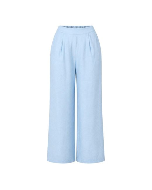 Oh!Zuza Blue Echo Wide-Leg Viscose Trousers – Light