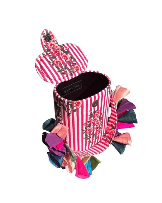 Simitri Pink Bouquet Bazaar Bucket Bag