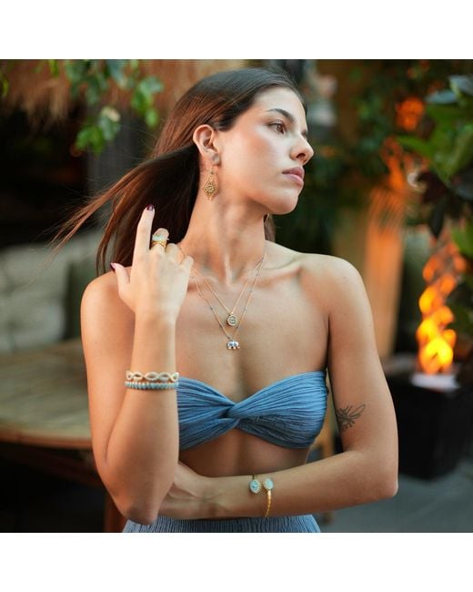 Ebru Jewelry Metallic Vintage Style & Design Dangle Earrings