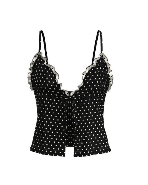 Blackbough Swim Black Louise Dainty Tankini Top Love Noir