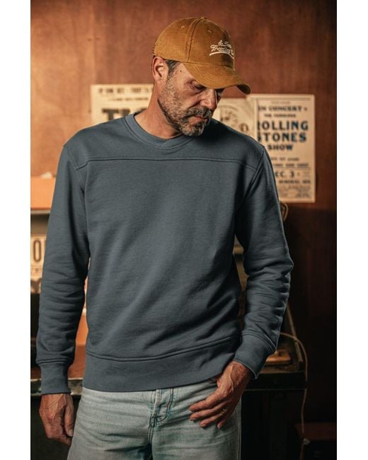 &SONS Trading Co Blue Anderson Cross Neck Sweatshirt Storm for men