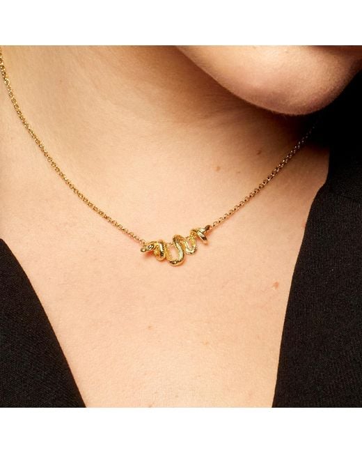 Scream Pretty Metallic Plated Chinese Zodiac Snake Necklace