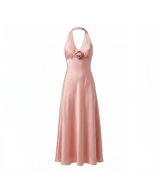 Belsize25 Pink Rosa Series – Coral Dress With Handmade Rose Detail