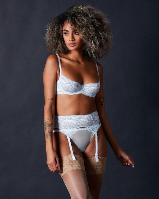 Journelle Blue Loulou Balconette Bra Sky