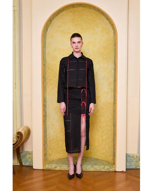 Pcfg Black The Broderie Anglaise Edit Embroidered Detail Shirt