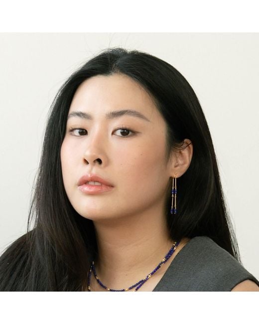 Inari Jewellery Blue Bamboo Vine Earrings Lapis Lazuli