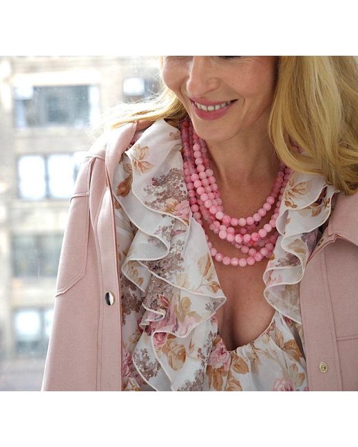 Fairchild Baldwin Pink Helena Carnation Necklace
