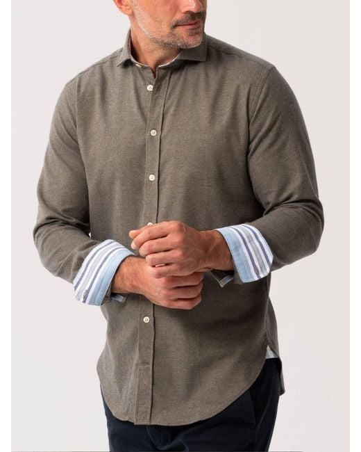 Koy Clothing Green Cotton-Cashmere Shirt for men