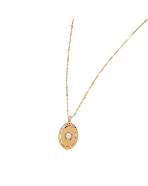 Emma Holland Jewellery Metallic Gemini & Pearl Spinner Necklace