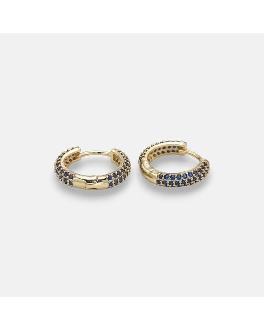 Alexie of Athens Metallic Celeste Pave Huggies
