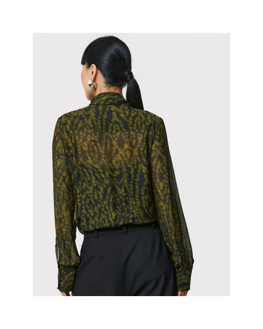 Helen Mcalinden Green Anastasia Mottled Print Blouse