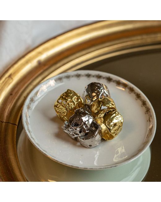 EVA REMENYI Gray Talisman Moon Ring