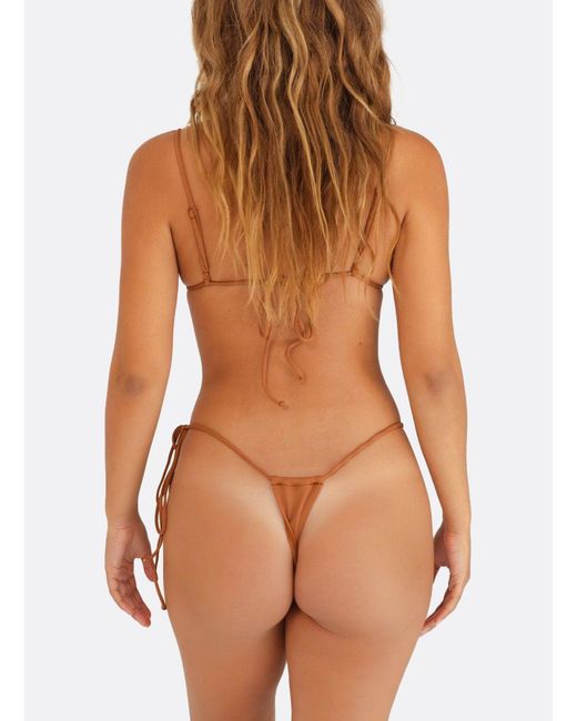 Minimale Animale White Sanctuary Tassel Thong Bikini Bottom
