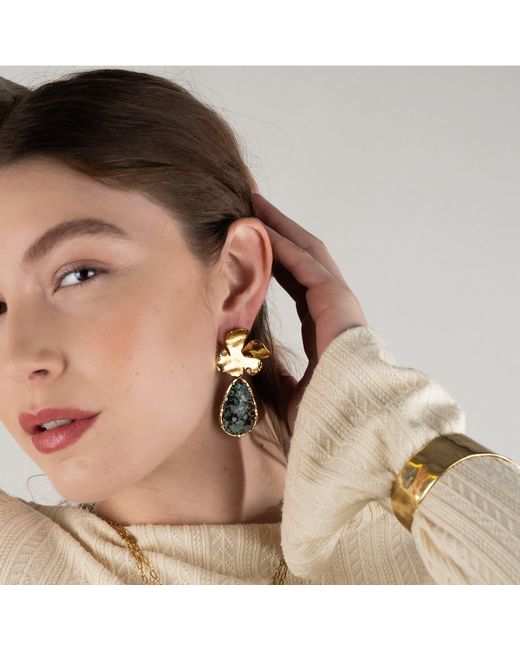 Rare Matters Jewelry Blue African Drop Earrings